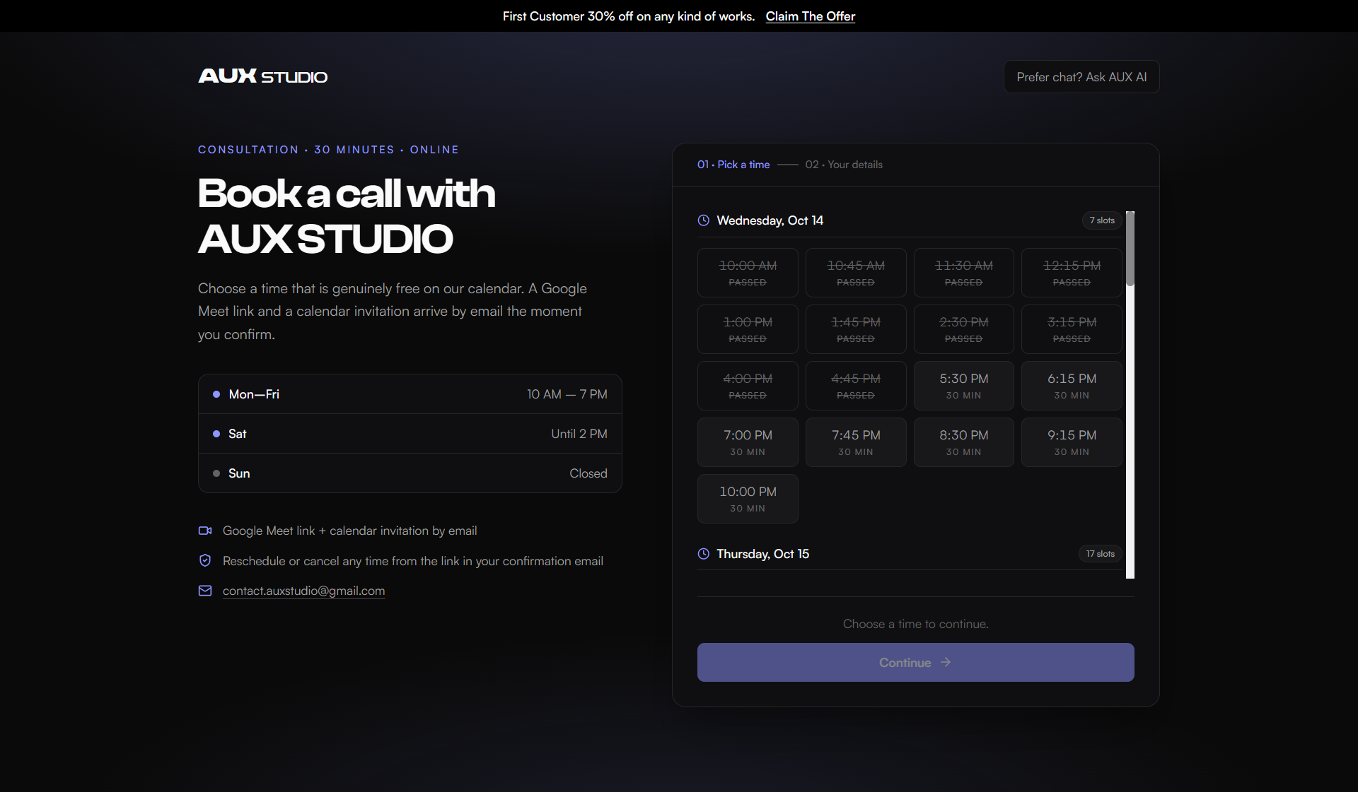 Booking System